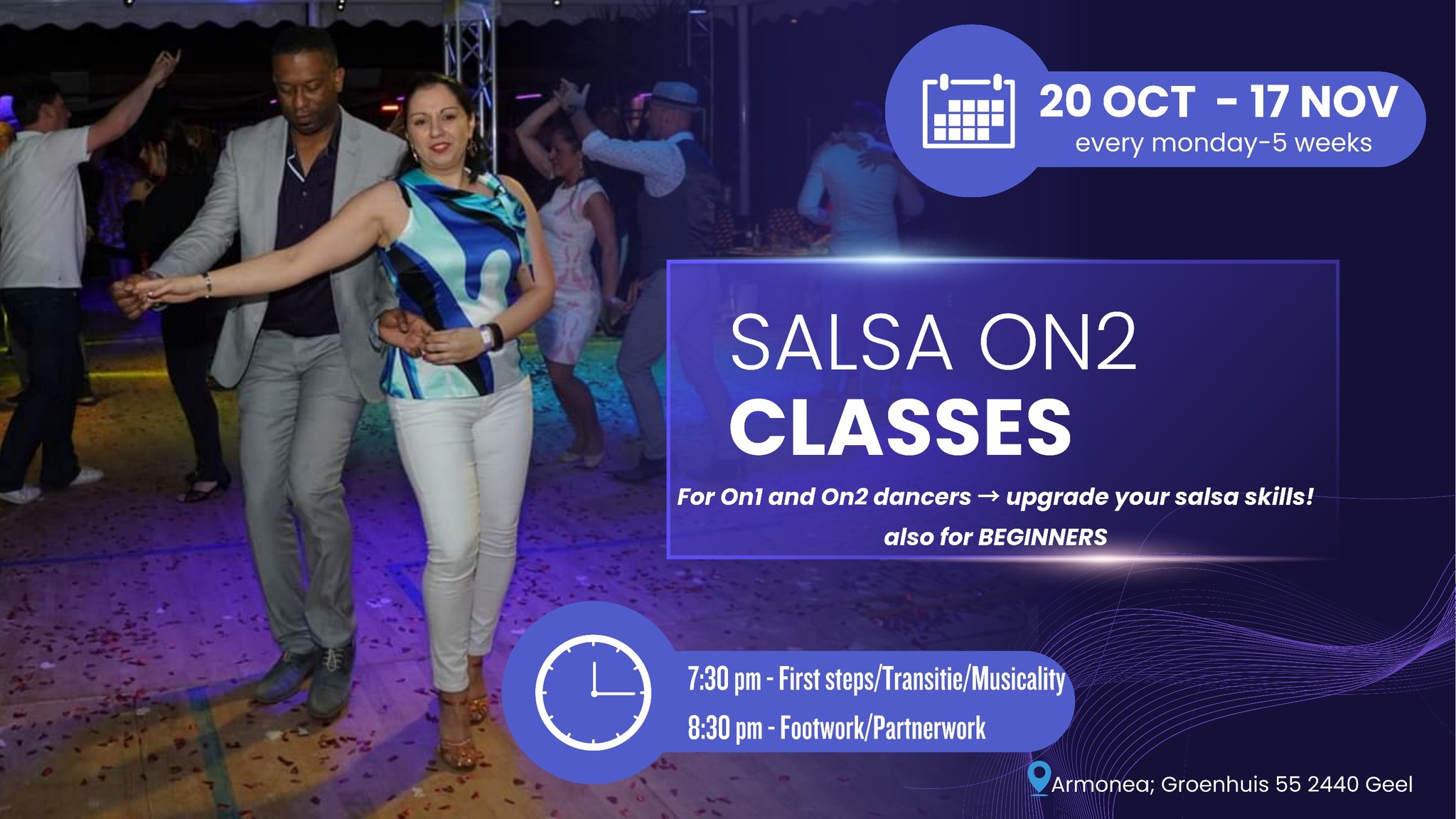 Salsa On2 lessen in Geel