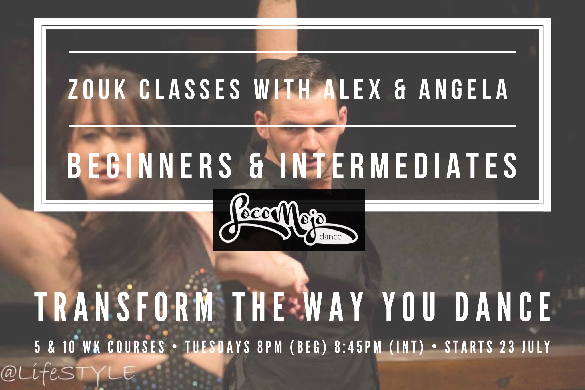 Zouk Classes with Alex & Angela - Beginners & Intermediates