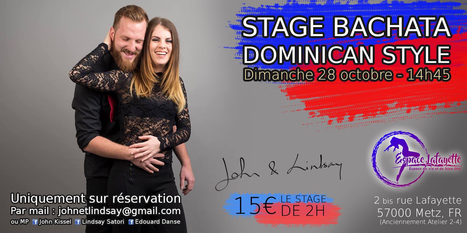 Stage de Bachata Dominicaine with John & Lindsay