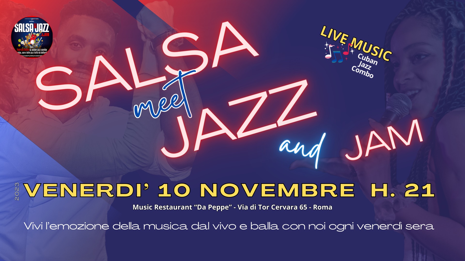 Salsa Meet Jazz & Jam - Venerdรฌ 10 Novembre ore 21