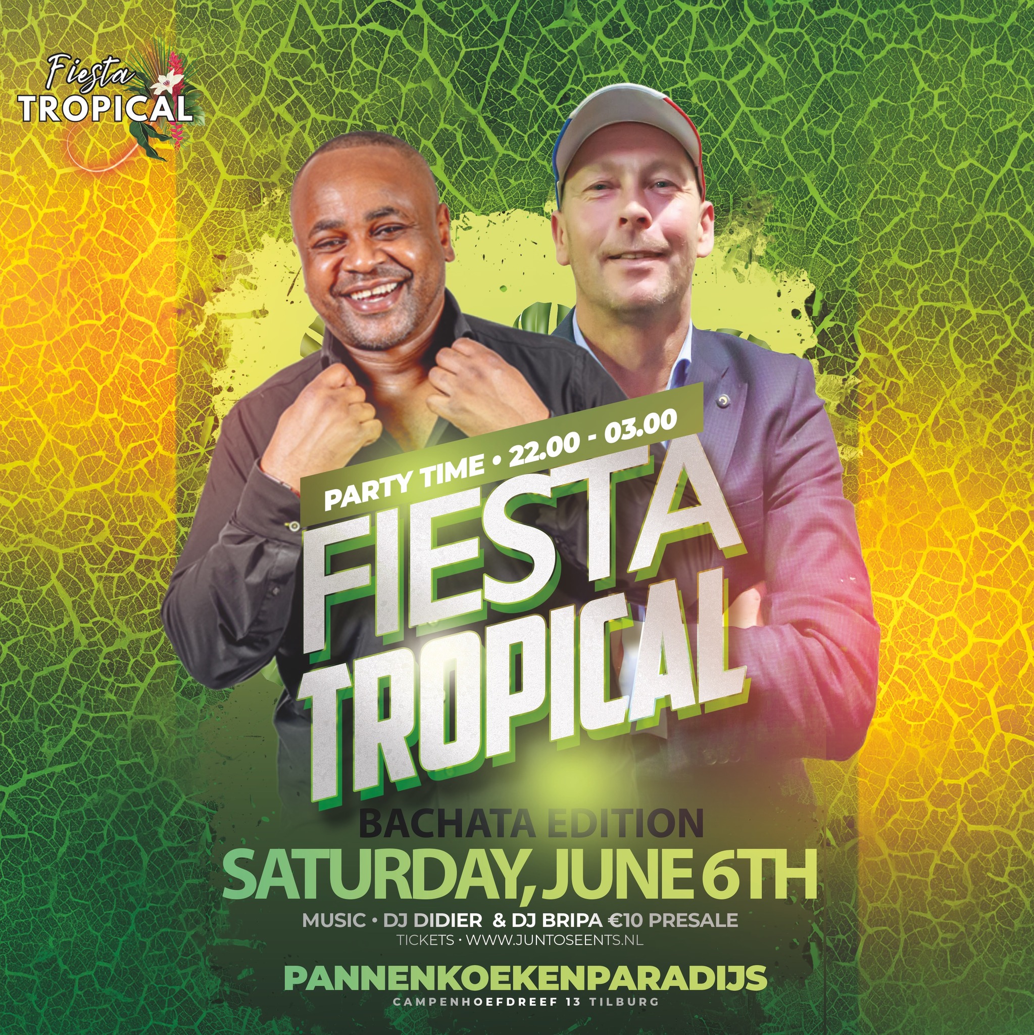 Fiesta Tropical π΄ Bachata Edition π΄ Zat. 6 Juni β’ Tilburg