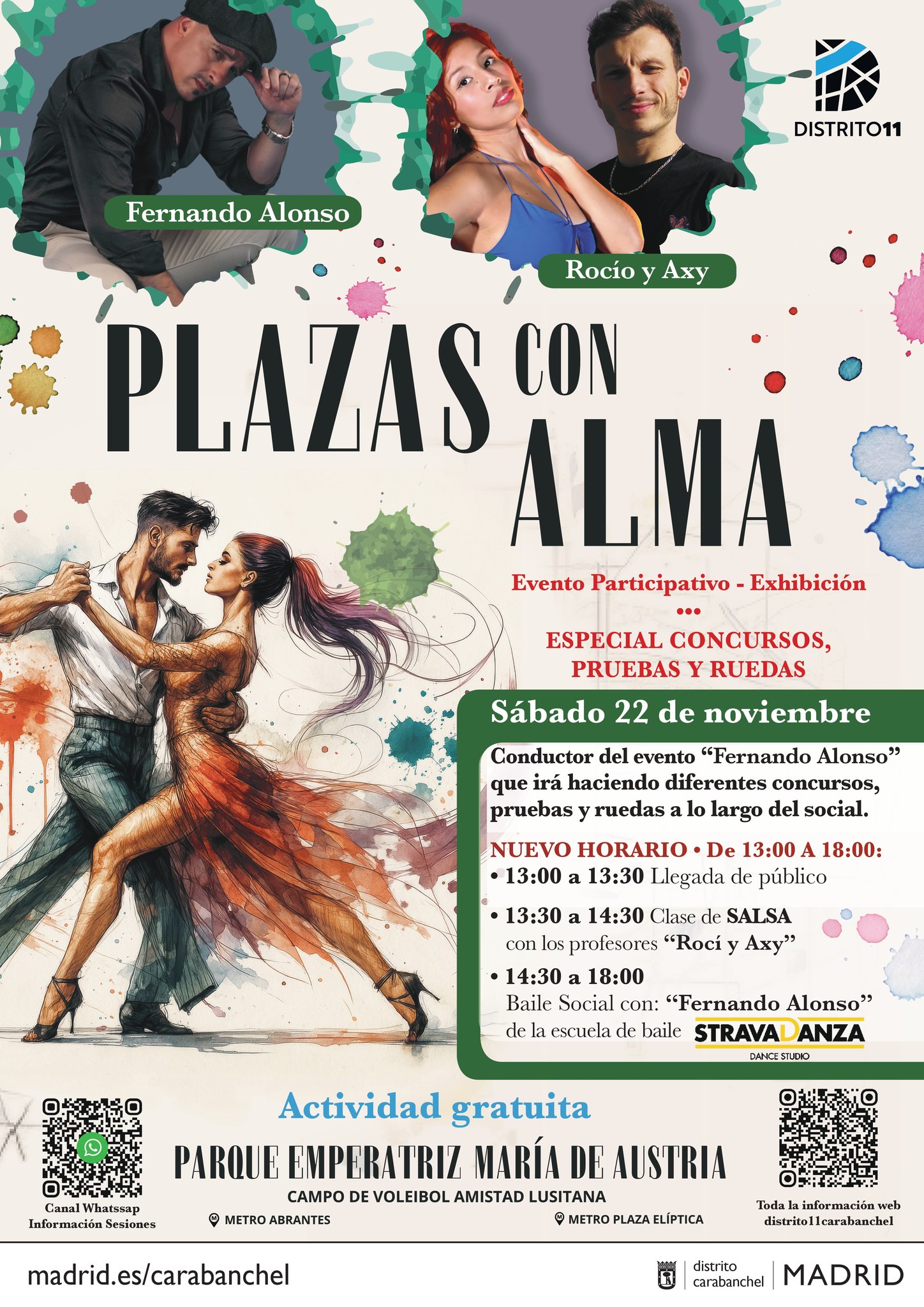 ¡Bailamos en Carabanchel! Clase de SALSA + PARTICIPATIVO+ Social SBK al Aire Libre Acceso gratuito