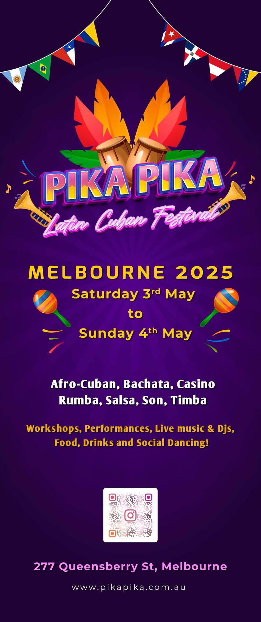 Pika Pika Latin Cuban Festival May 3 & 4, 2025