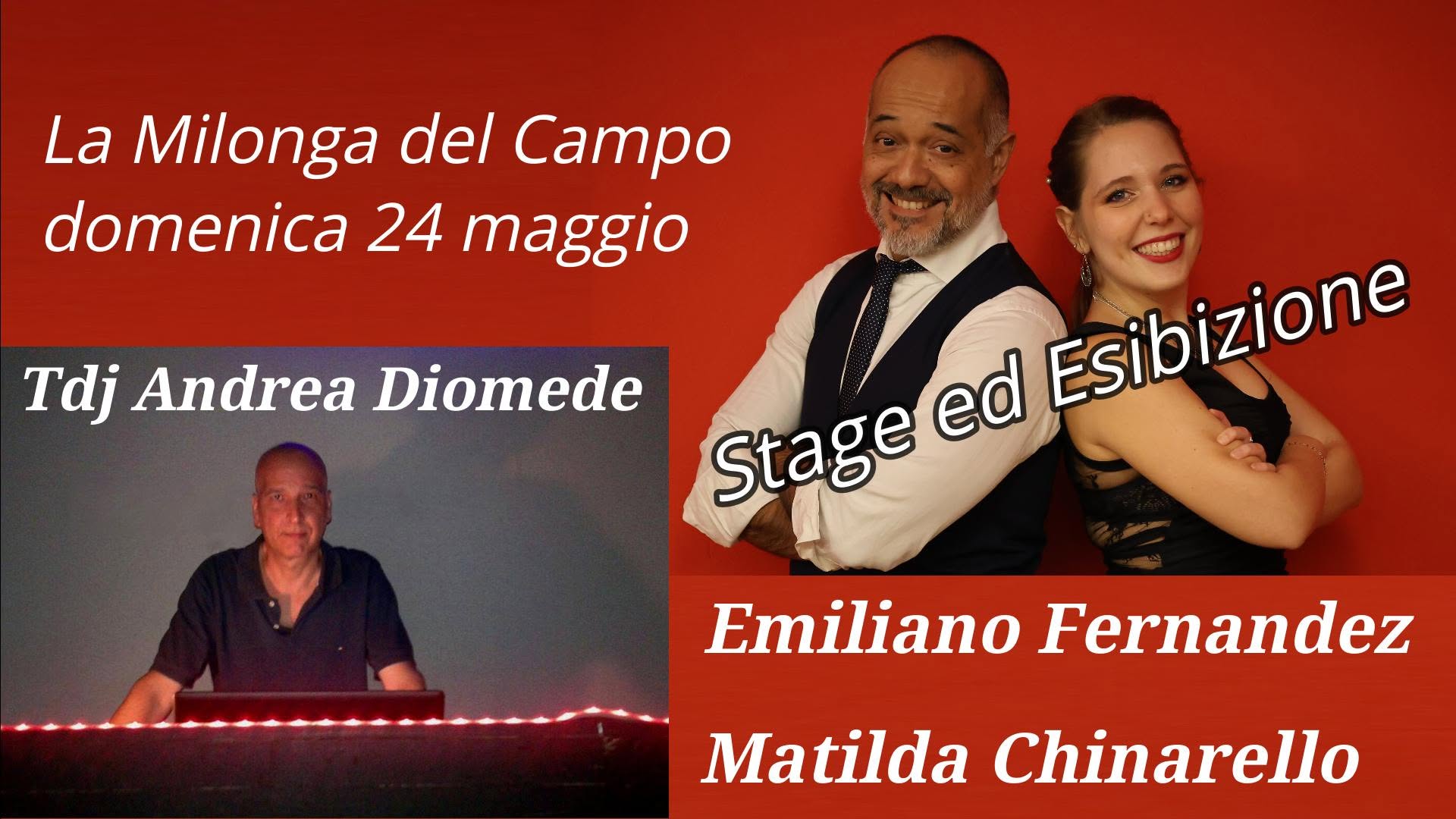 Tdj Andrea Diomede e Stage ed Esibizione di Emiliano Fernandez e Matilda Chinarello!