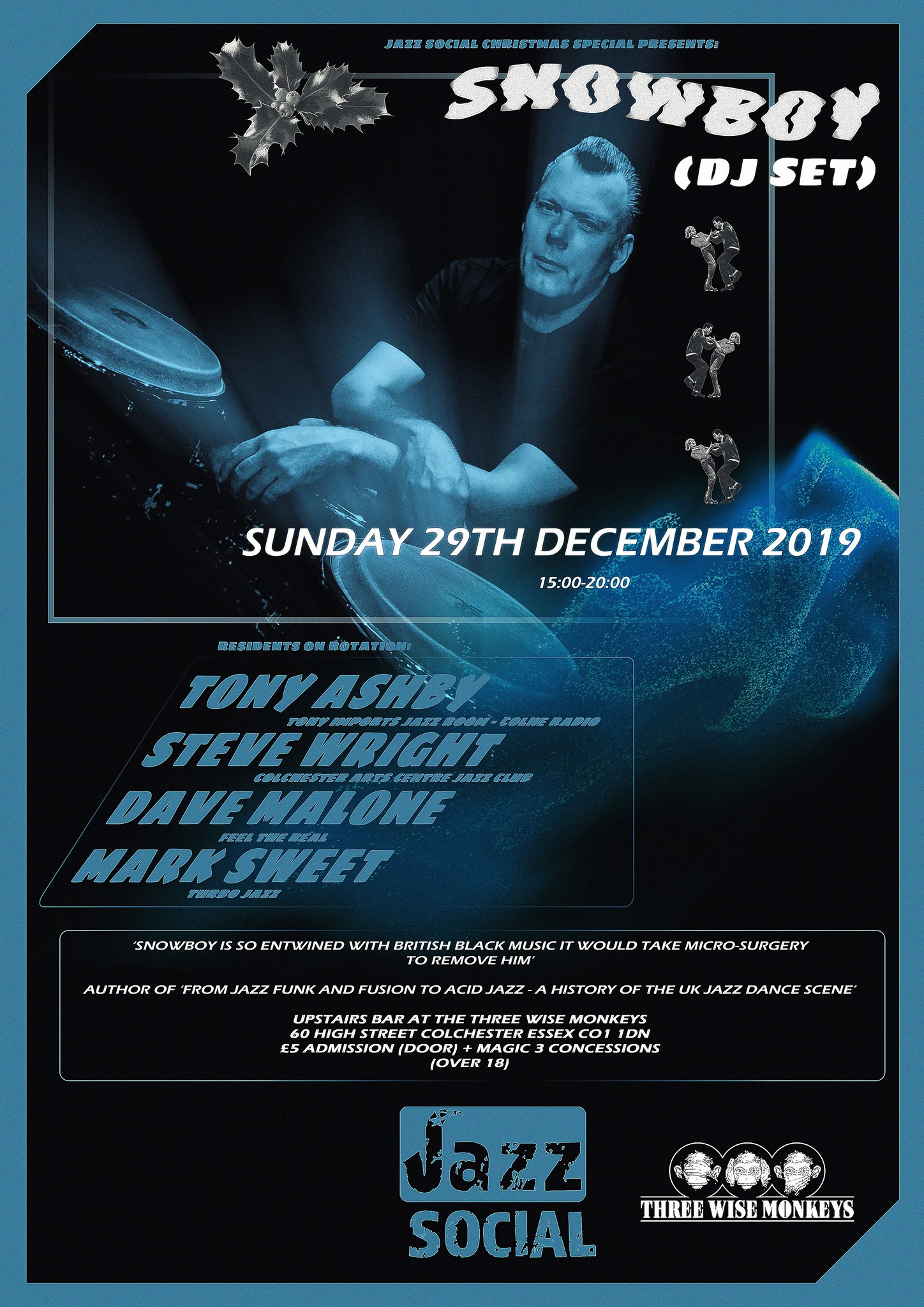 JAZZ Social XMAS Special: Guest: Snowboy (DJ SET) - SUN.29th DEC