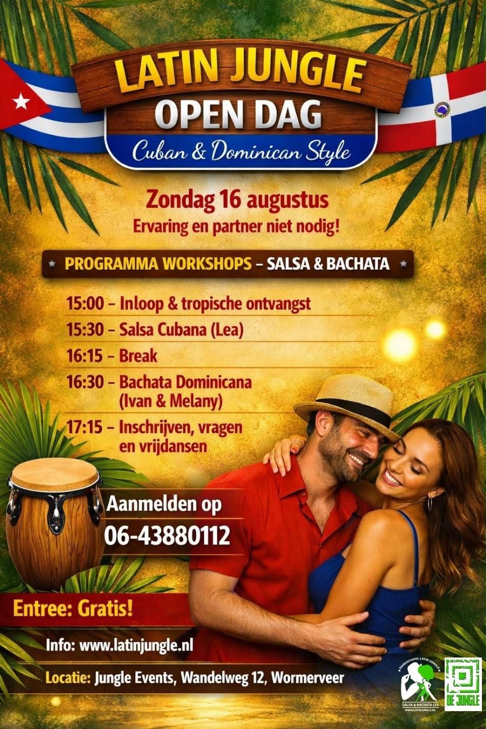 Open Dag proeflessen Cuban Salsa & Dominican Bachata