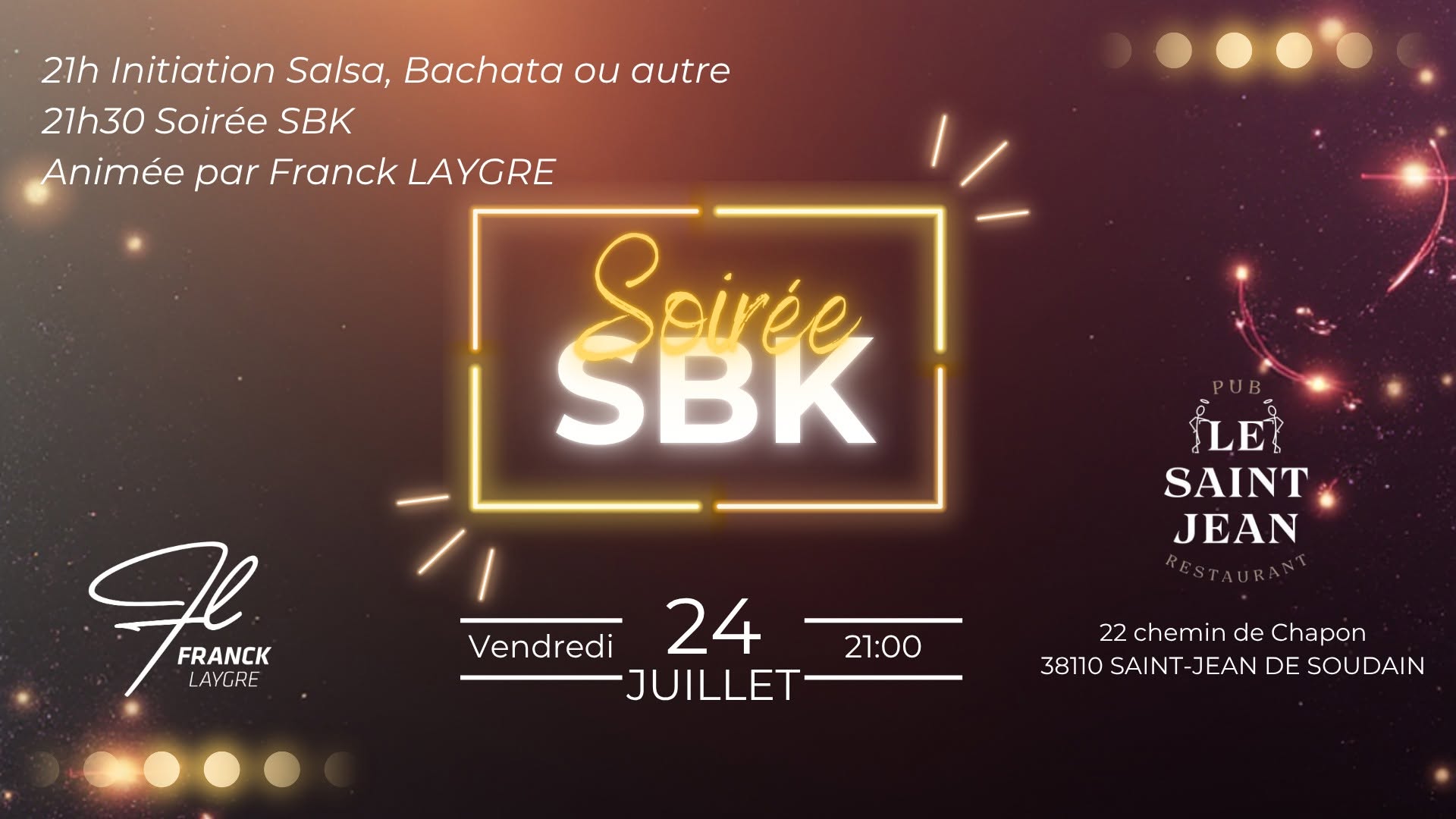 Soirée SBK avec initiation au Saint Jean