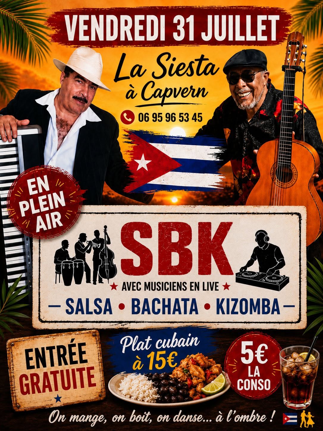 SBK & Concert cubain à La Siesta de Capvern