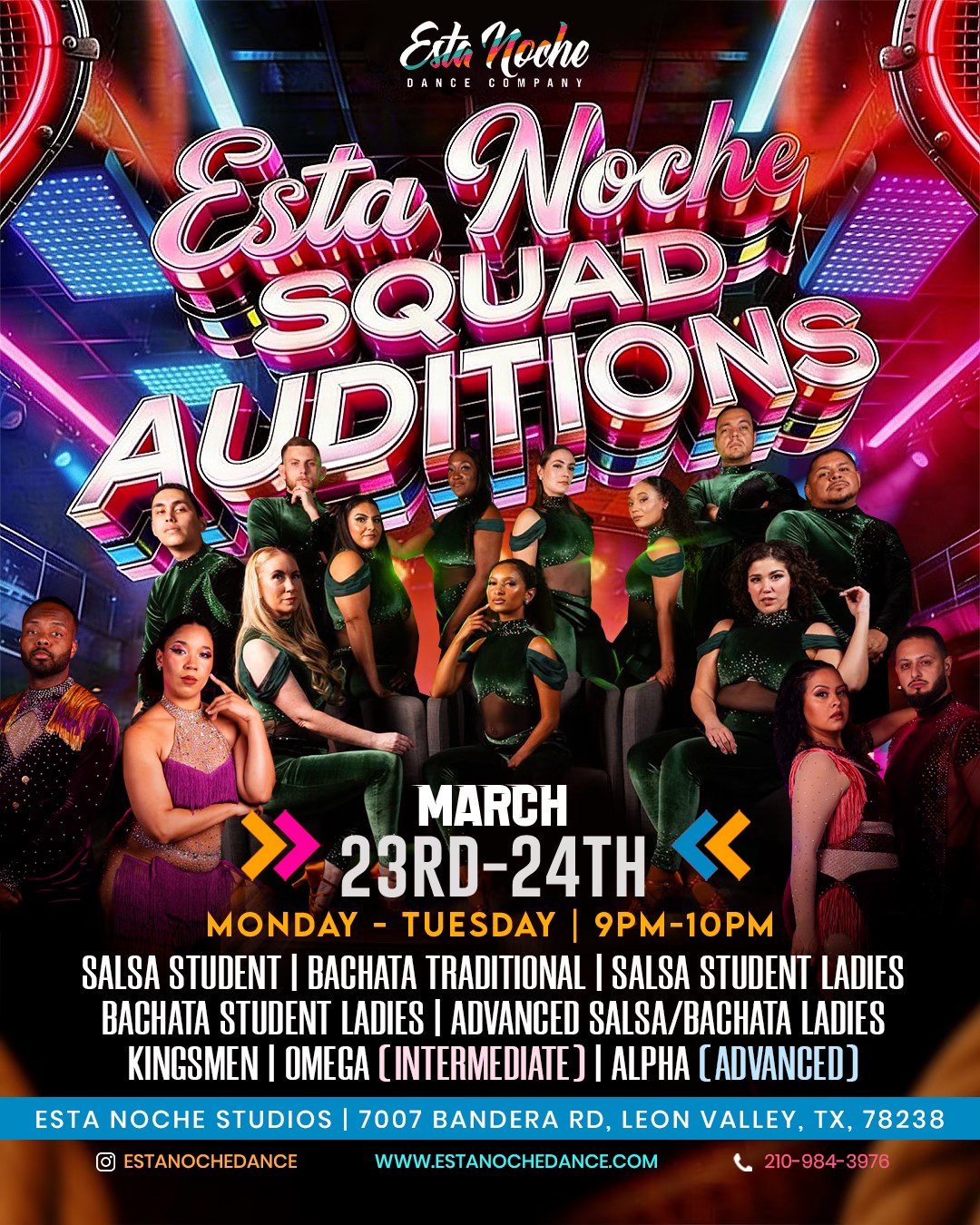 Opportunity to Perform Salsa Bachata Join the Esta Noche Squad Auditions