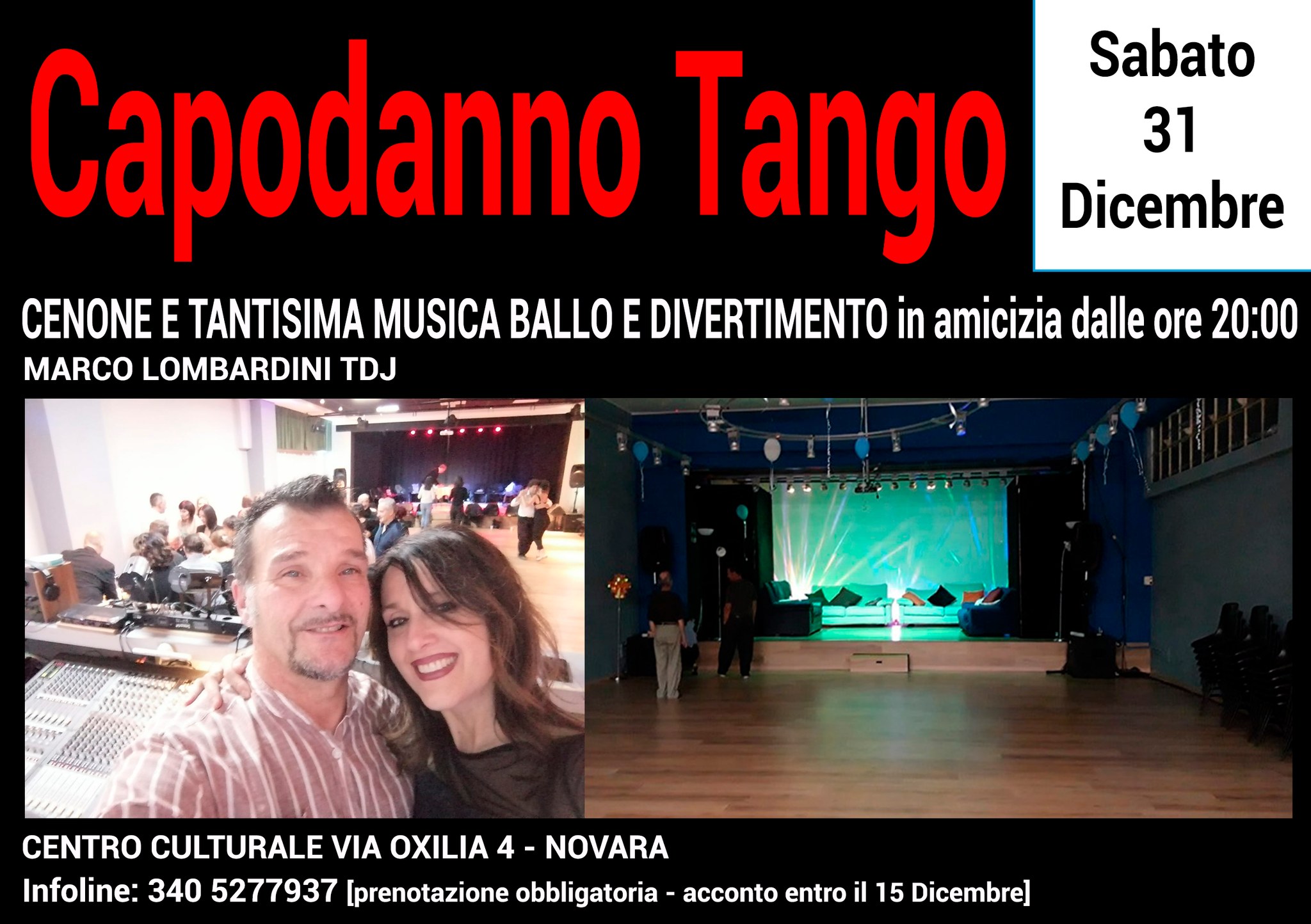 Capodanno Tango con Lory e Marco a Novara