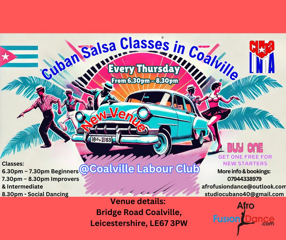 EVERY THURSDAY CUBA LINDA SALSA CLASSES IN COALVILLE