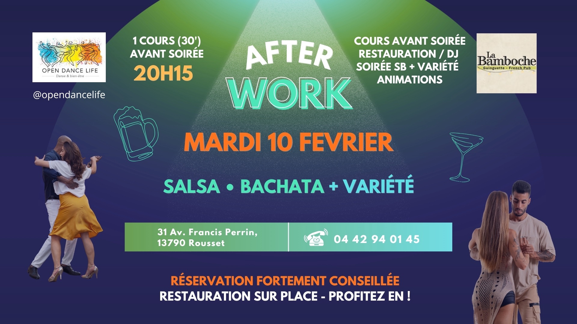 ✨SOIRÉE SALSA BACHATA + VARIÉTÉ - La Bamboche & Open Dance Life 🔥
