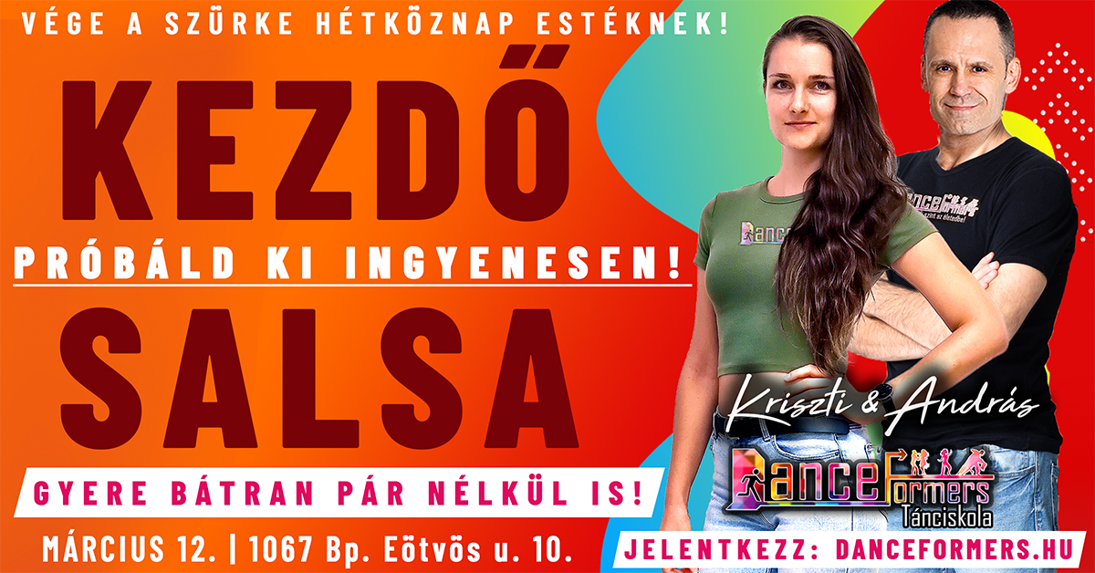 Új Kezdő Salsa Tanfolyam - Jelentkezz Ingyenes Órádra!