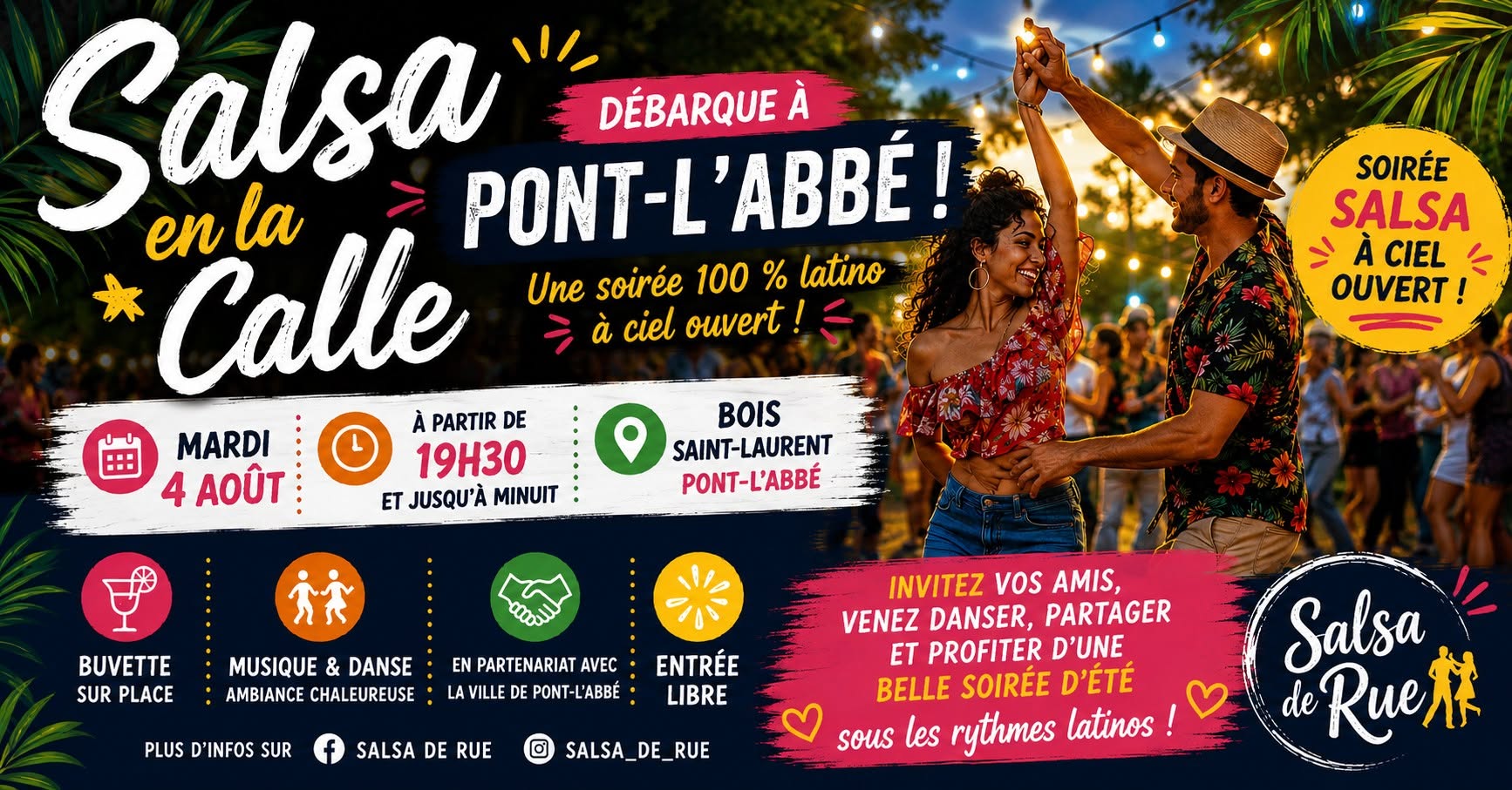 🌴💃 Salsa en la Calle à Pont-l'Abbé ! 🕺🎶