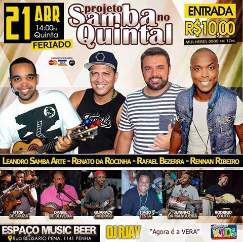 Lista Amiga Samba No Quintal Dia 21 04