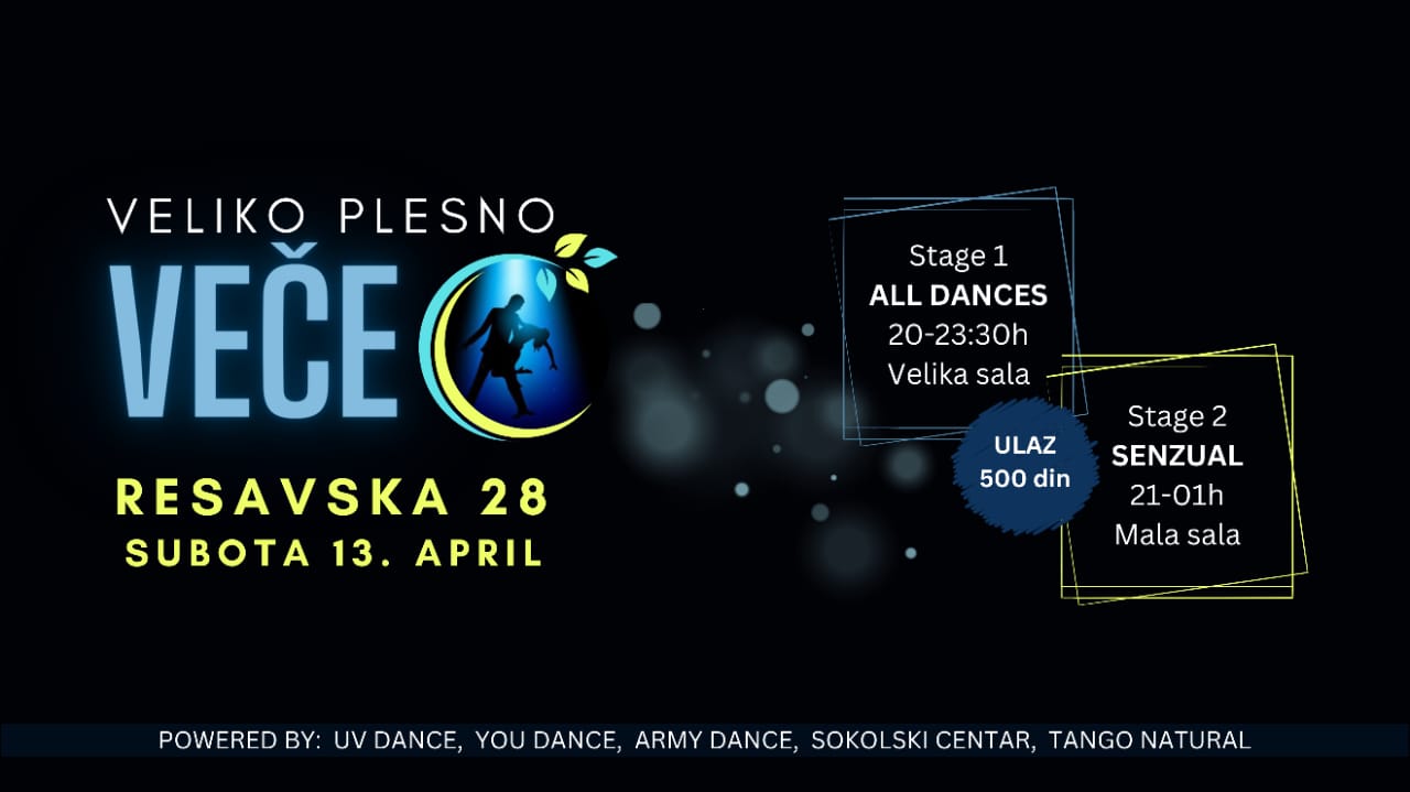 VELIKO PLESNO VEČE u Resavskoj 28