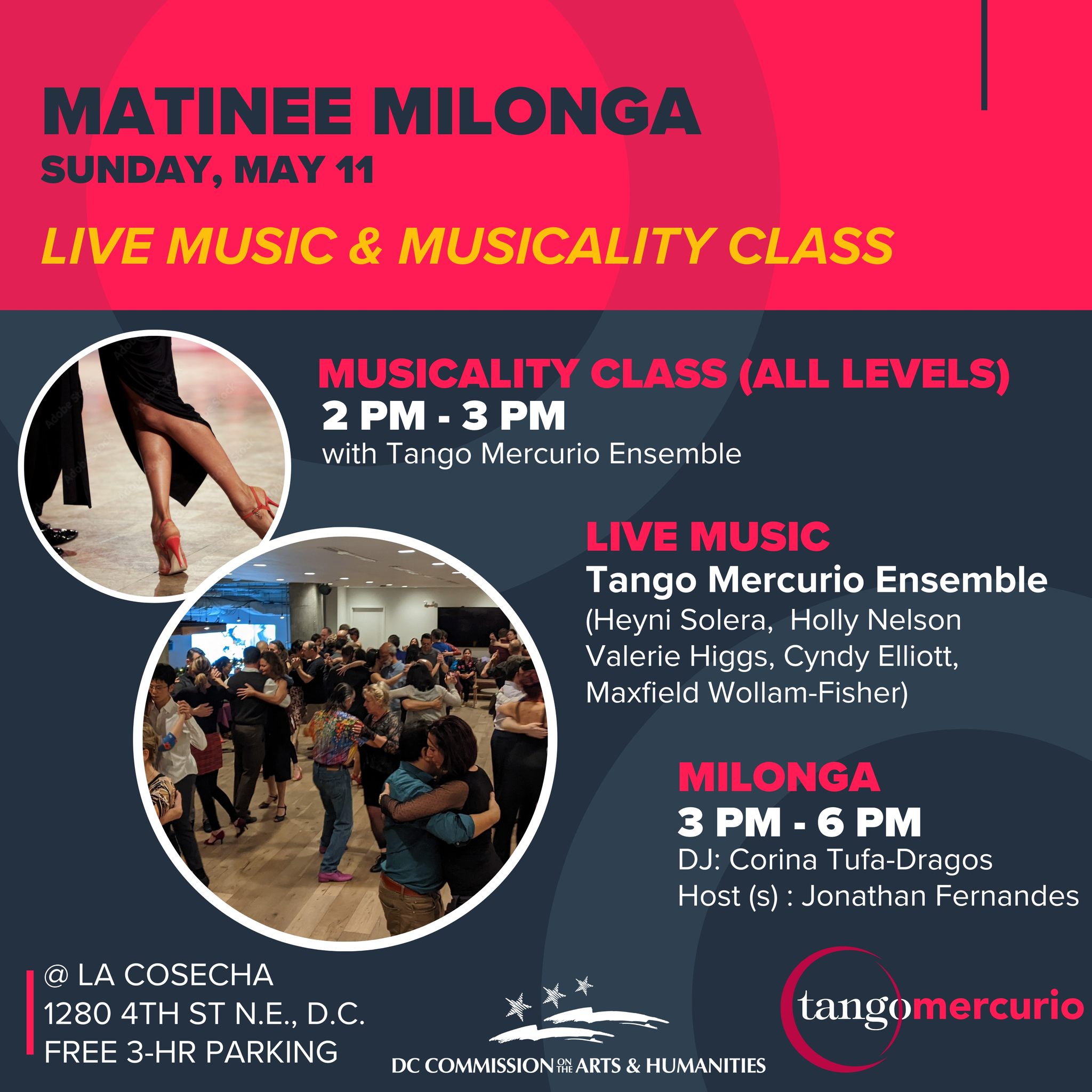 Matinee Milonga w Live Music & Musicality Class - May 11