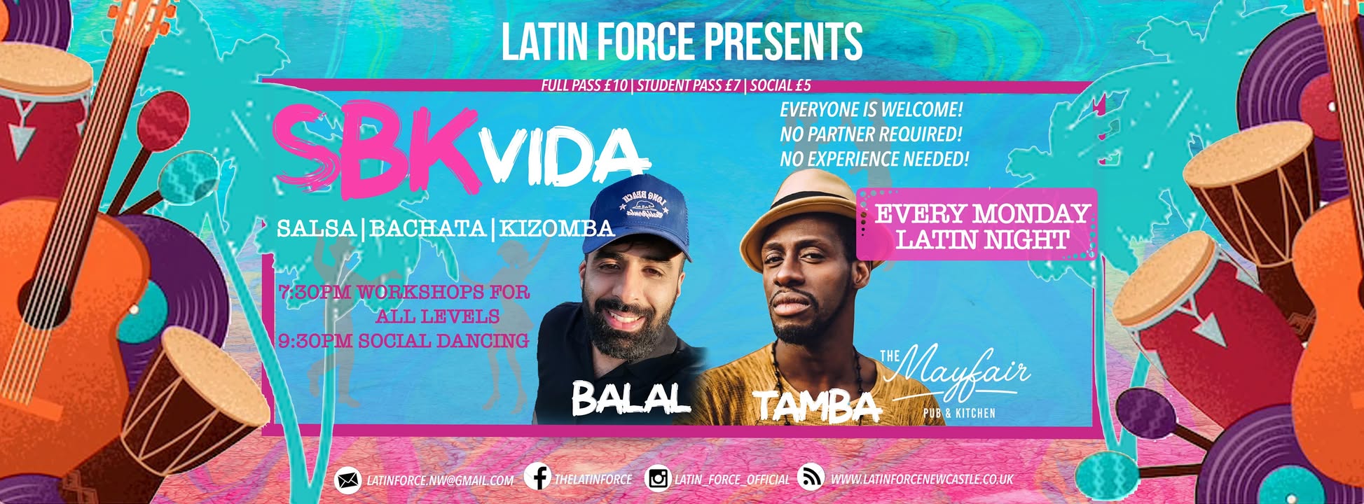 SBK VIDA at The Mayfair β
Salsa Dancing in Newcastle β