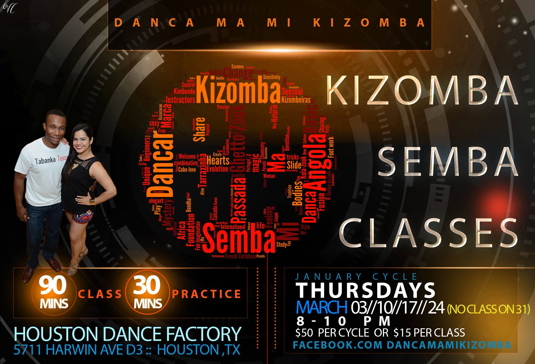 DMMK Kizomba Semba Thursday Classes - March Cycle