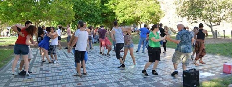 Dancing by the river