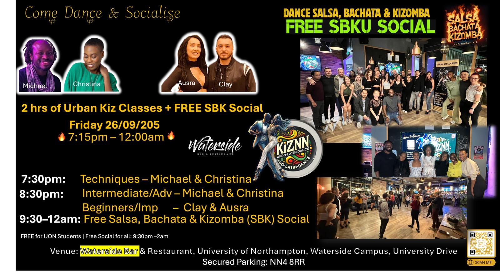 Urban Kiz Dance Class + FREE SBKU Social Northampton