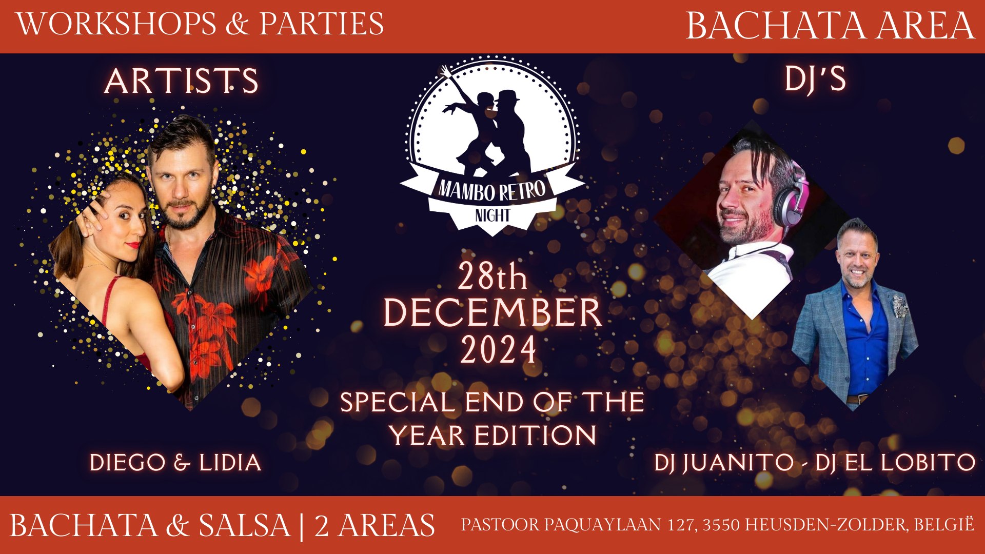 Bailemos Bachata Cuban Salsa Night - Sat.28 December @ Heusden-Zolder