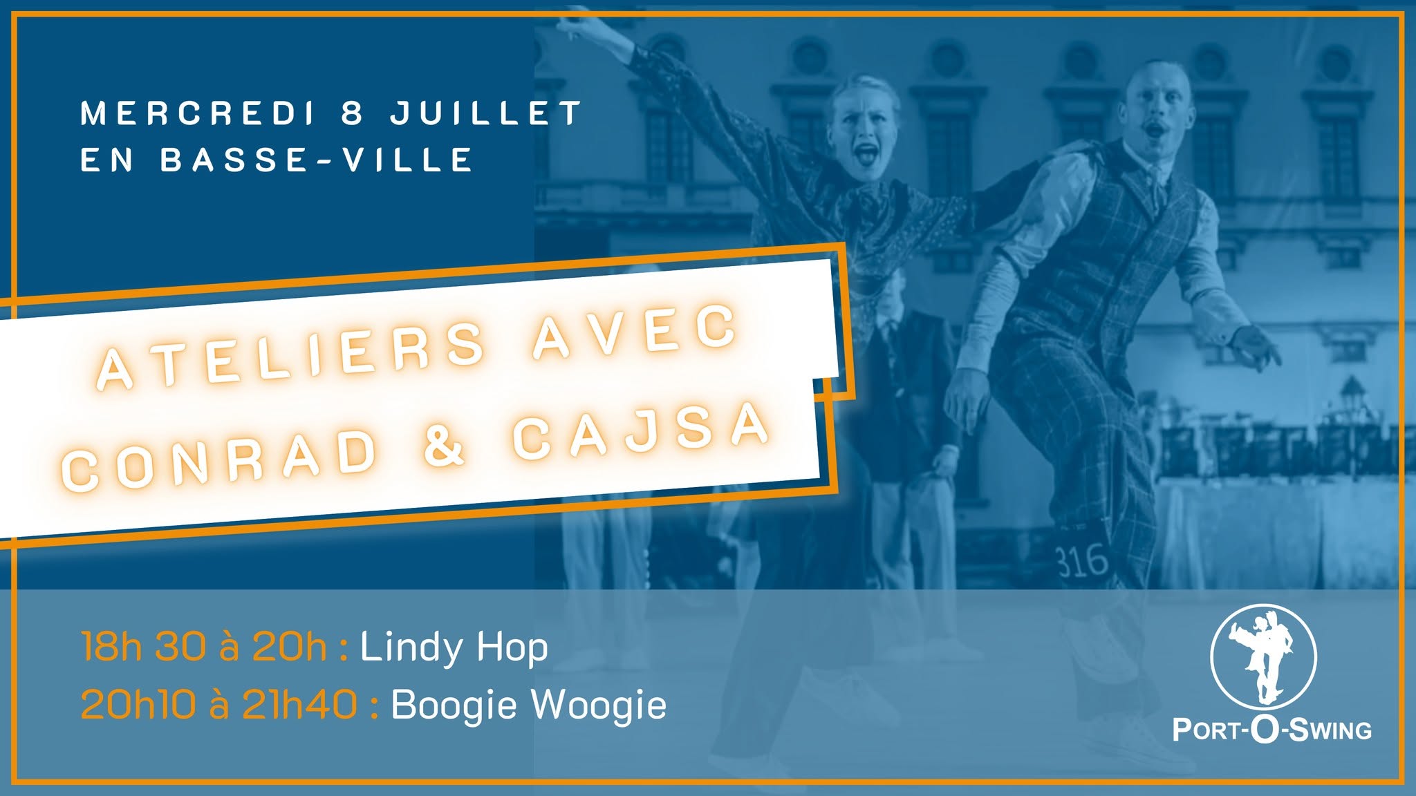 Ateliers avec ๐๐จ๐ง๐ซ๐๐ et ๐๐๐ฃ๐ฌ๐ (Lindy Hop & Boogie)