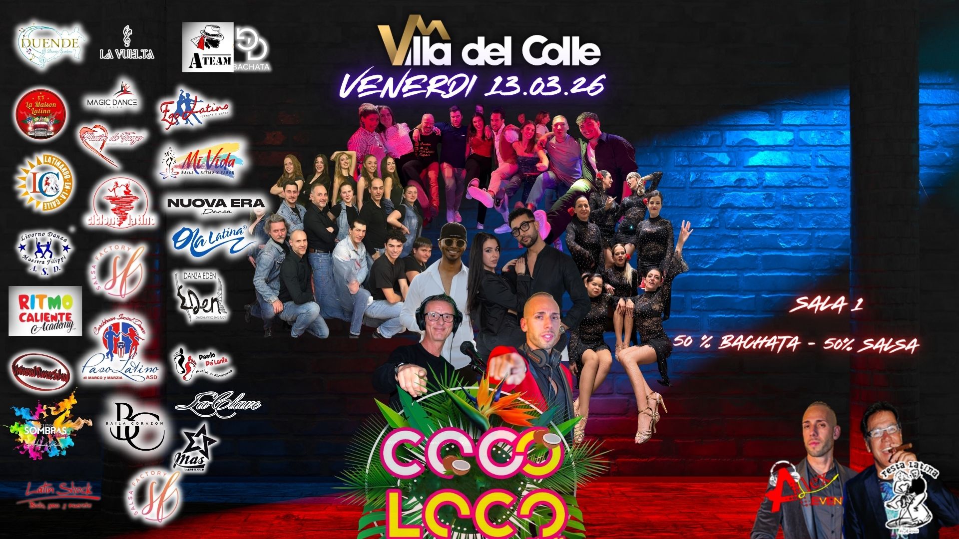 Venerdi 13 03 26 CocoLoco Latino @Villa del Colle