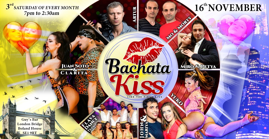 Bachata Kiss Lessons & Party in London Bridge on 3rd Saturday