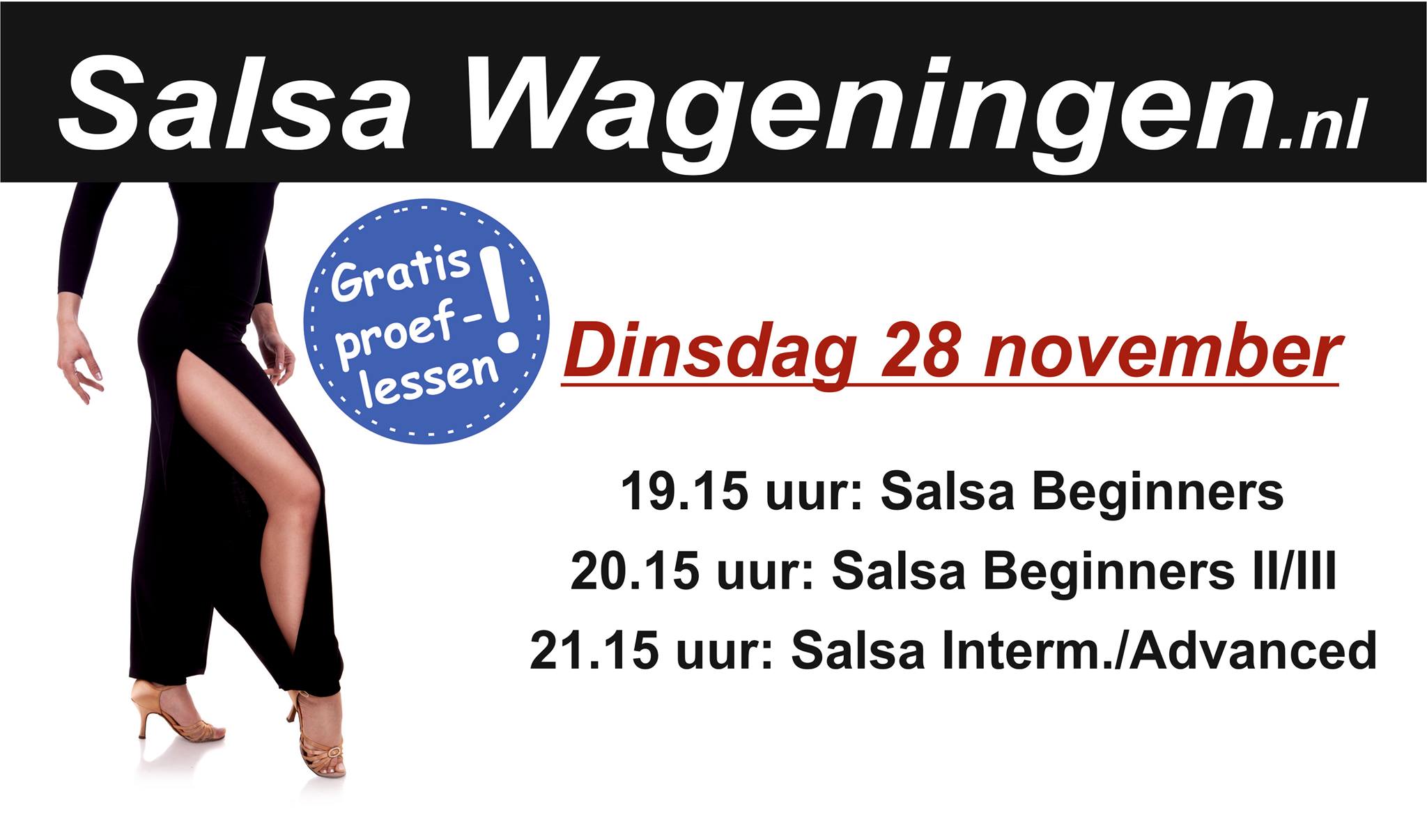 Salsa! Gratis Proeflessen bij Salsa Wageningen