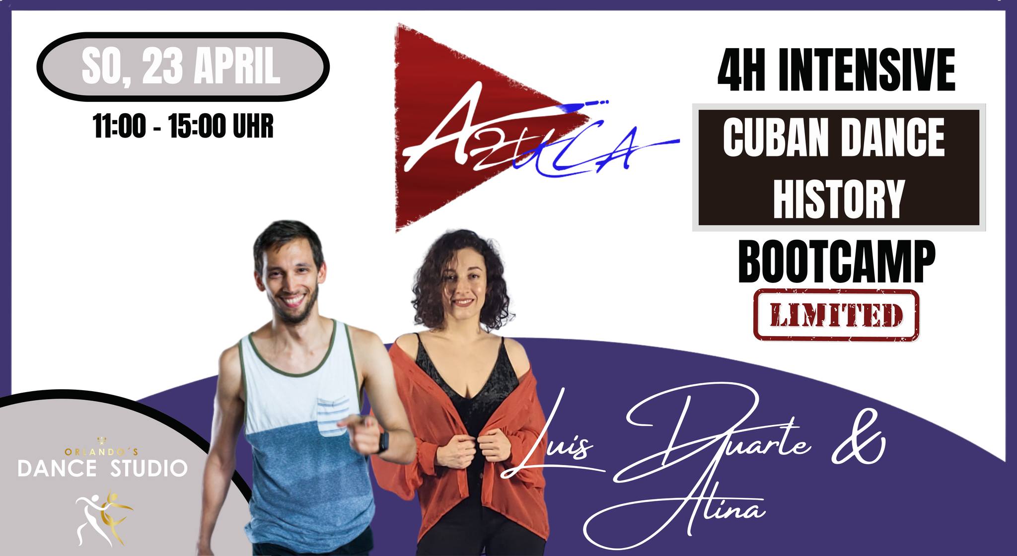 AZUCA 4H Intensive Cuban Dance History Workshop Luis & Alina