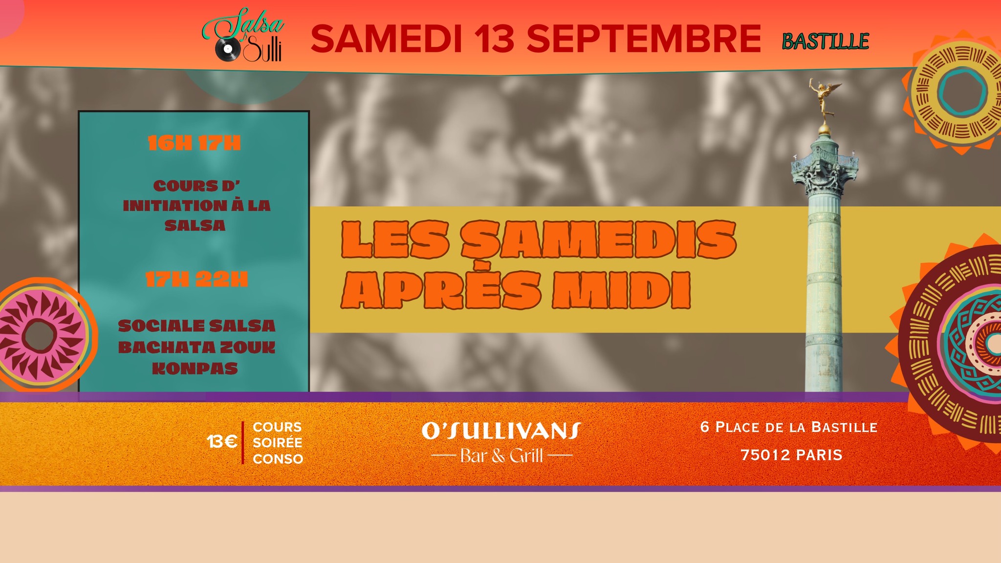 La Sociale du samedi - O'Sullivans Bastille- 13 Septembre