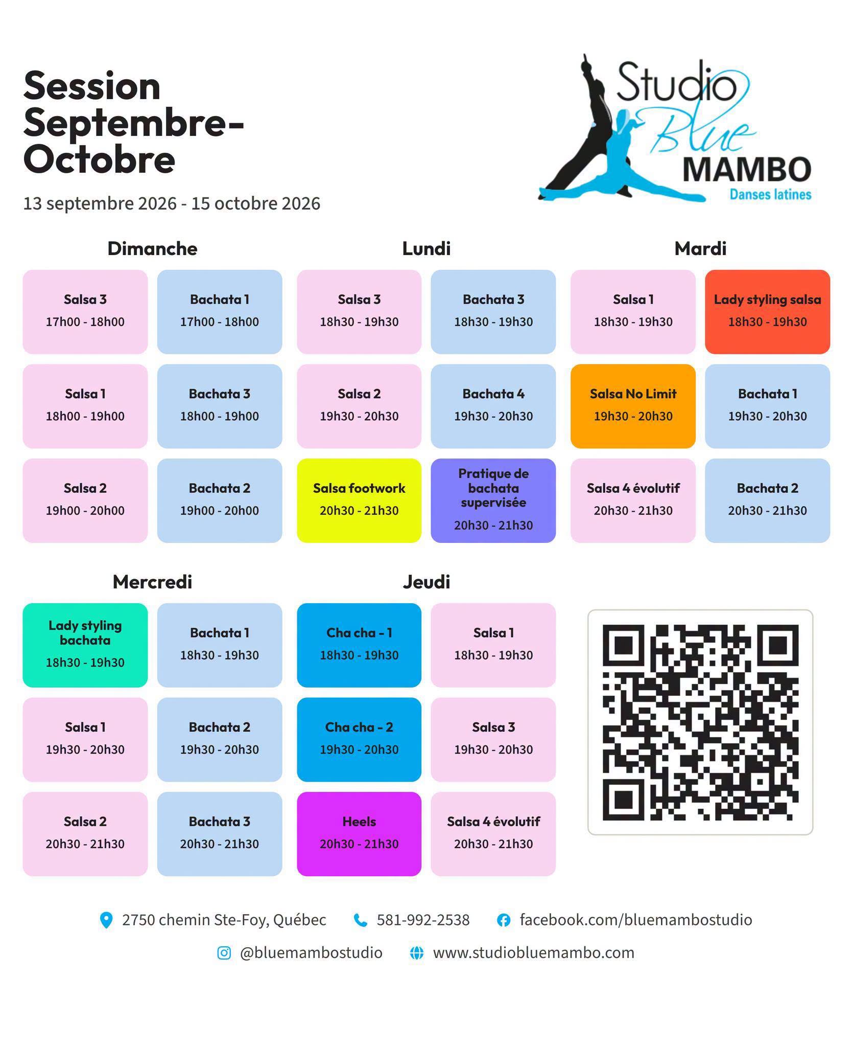 💙 SEMAINE PORTES OUVERTES COURS GRATUITS 💙