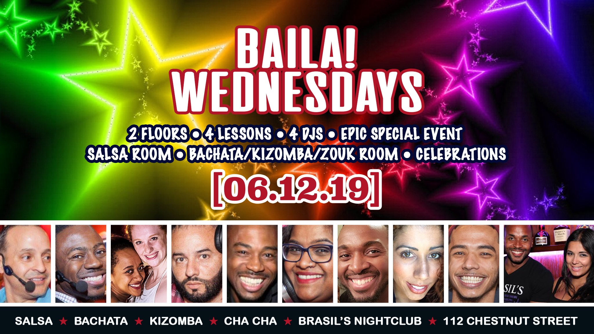 Baila Wednesdays 2-Floor 4-DJ Salsa Bachata Kizomba Zouk Bash