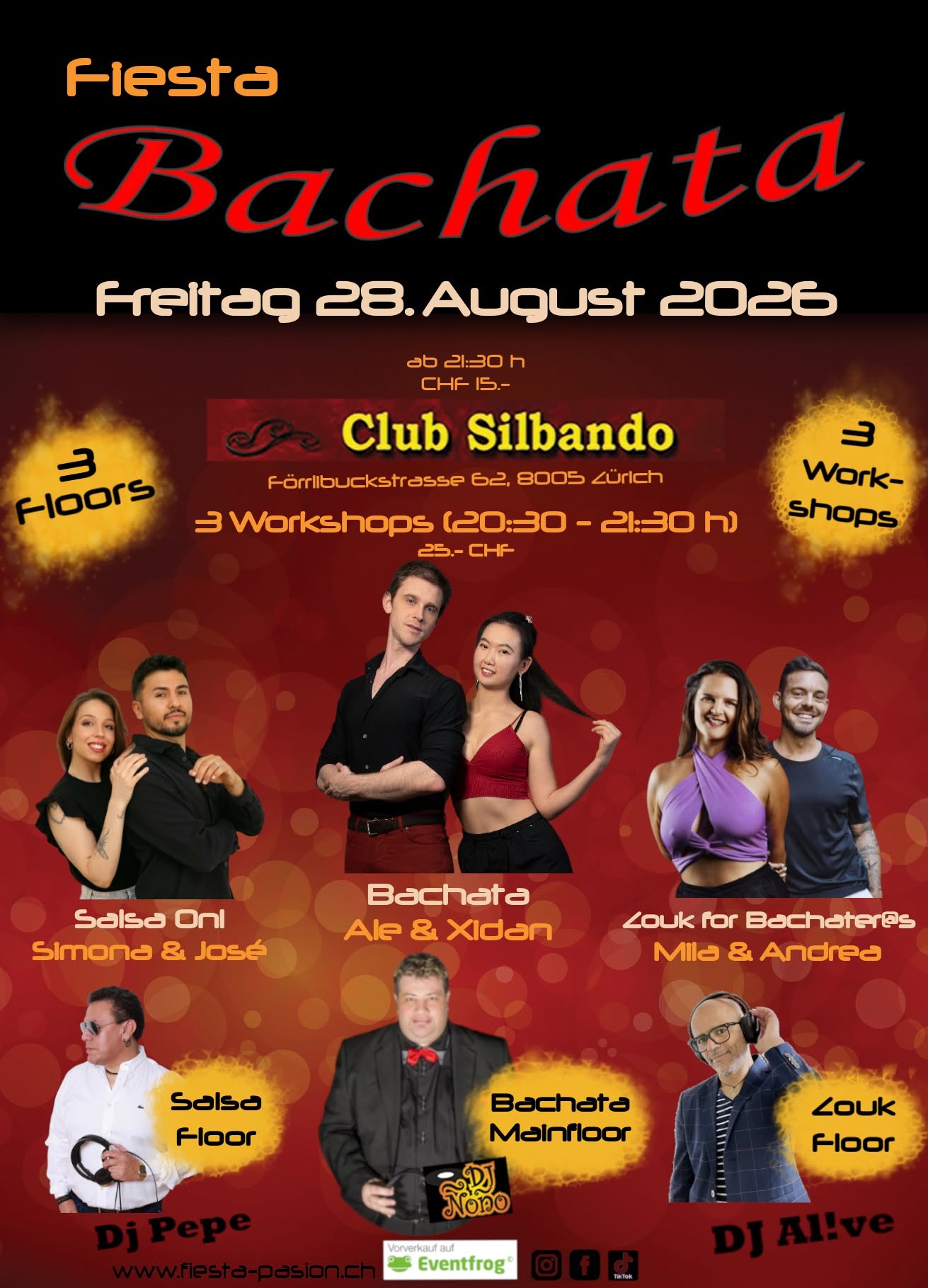 Fiesta Bachata - 3 Workshops und 3 Floors