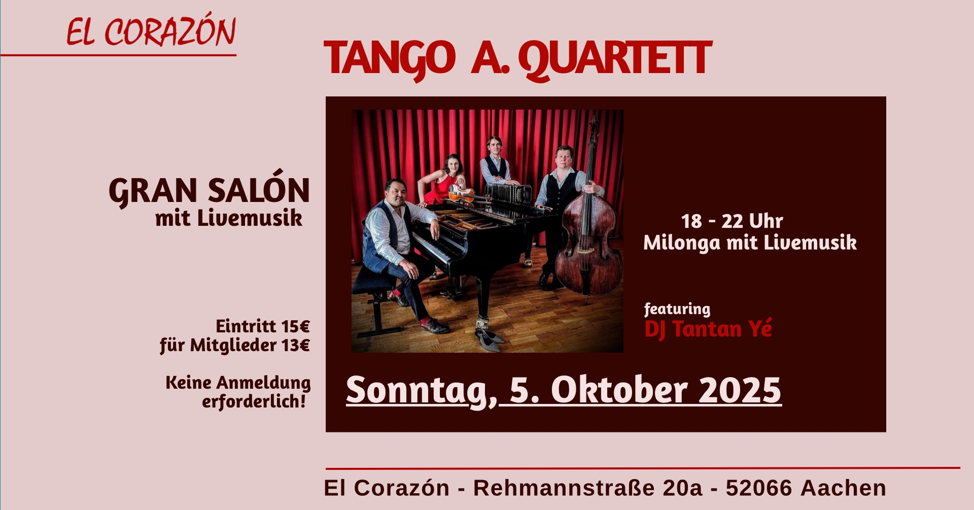 Gran Salón mit Tango A Quartett 05.10.2025
