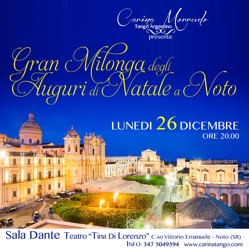 Milonga Speciale degli Auguri di Natale a Noto