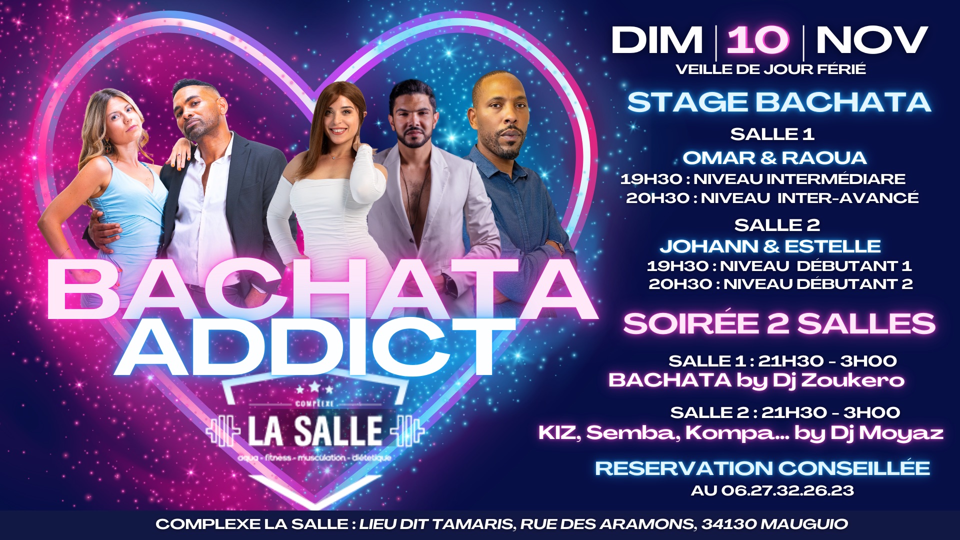❤️Bachata & Kiz Addict❤️ Stage + Soirée (2 Salles)
