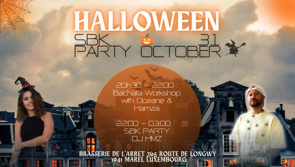 SBK Halloween by DJ Ladysalsa cours BACHATA Océane et Hamza DJ HMZ veille de jour férié