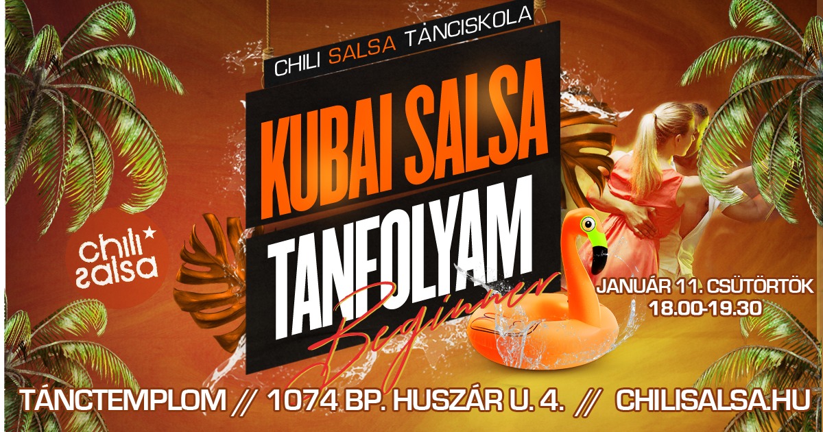 Kezdő Kubai Salsa Tanfolyam 2024. január