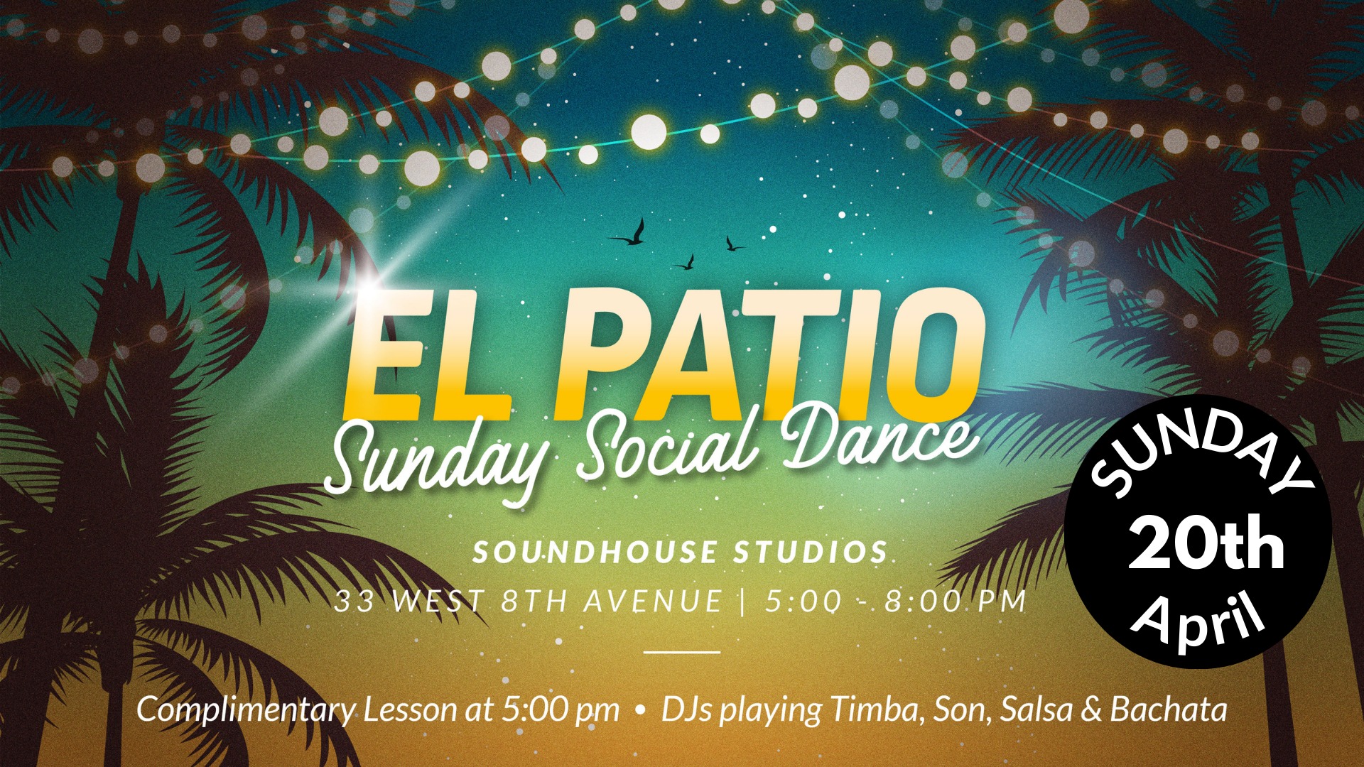 EL PATIO - Sunday Social Dance March 2nd