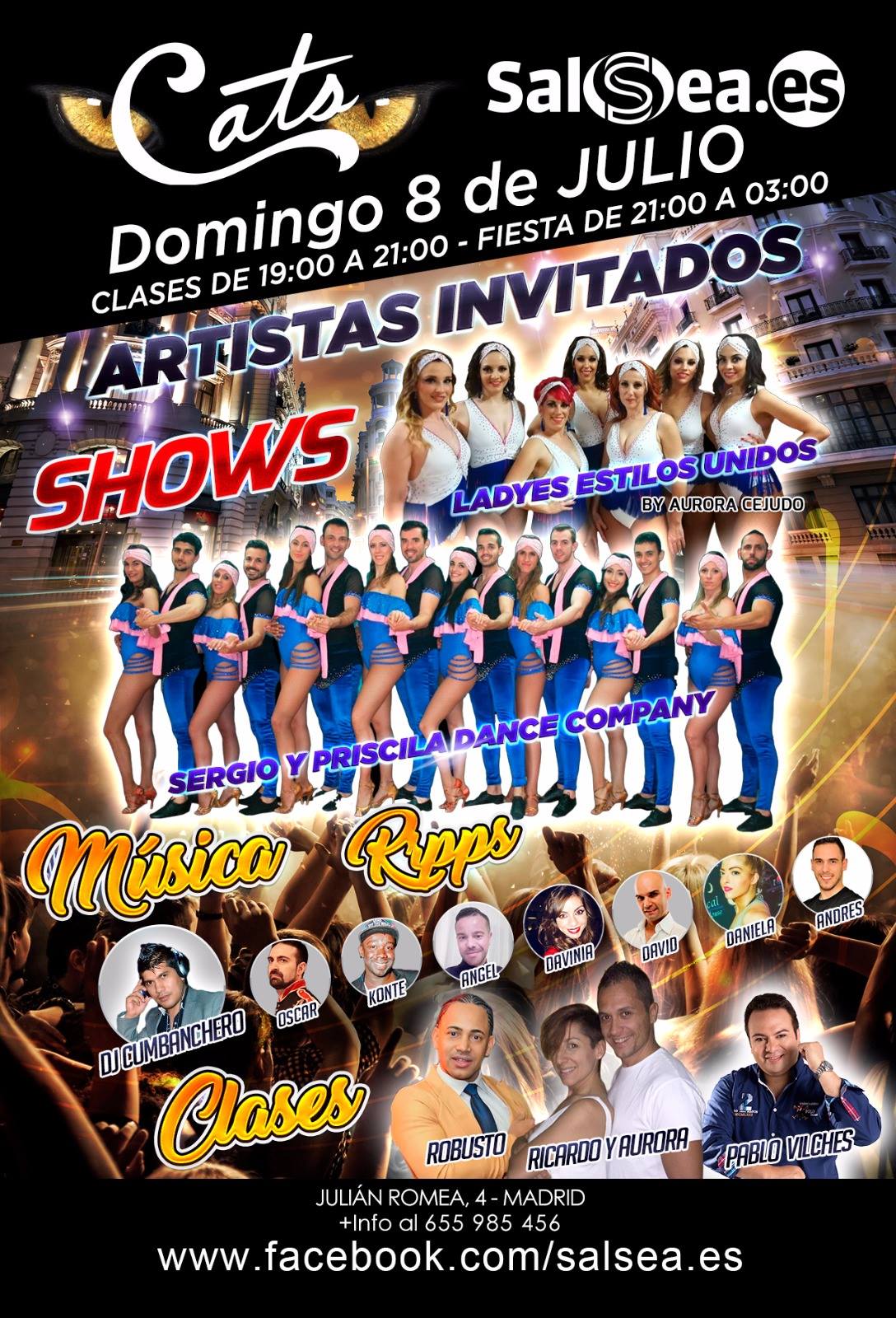 Mitty Cats - Domingo 8 Julio Baila En Madrid CON Salsea.es