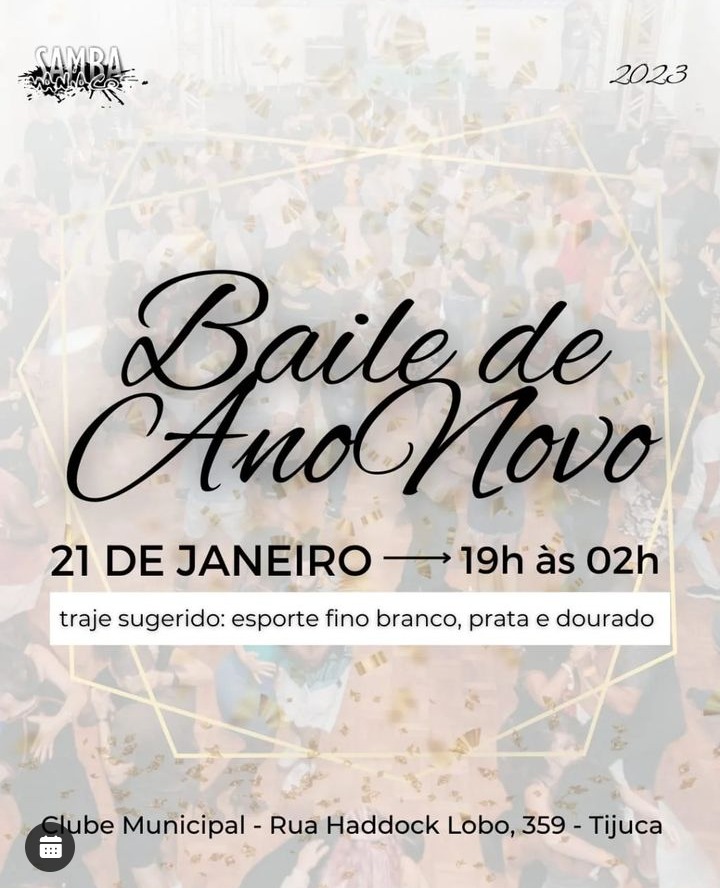Baile de Ano Novo - SAMBA MANÍACOS 2023