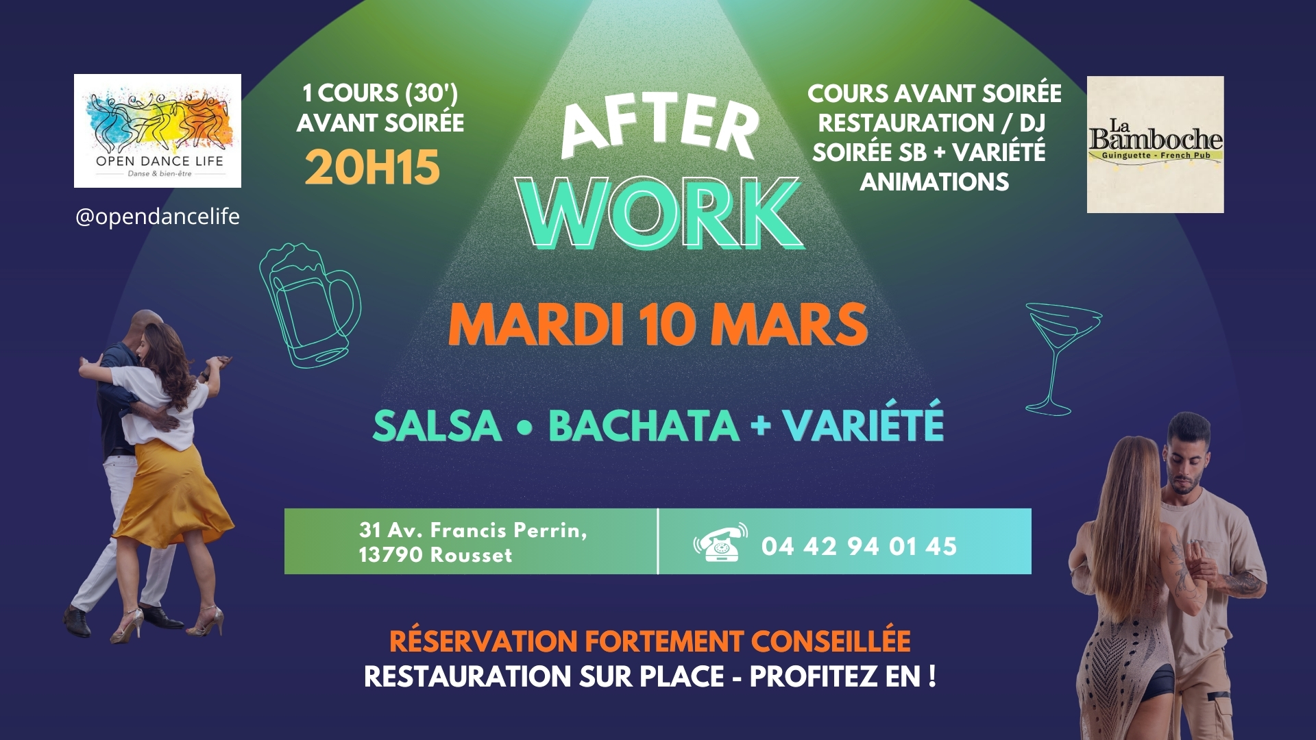 ✨SOIRÉE SALSA BACHATA + VARIÉTÉ - La Bamboche & Open Dance Life 🔥
