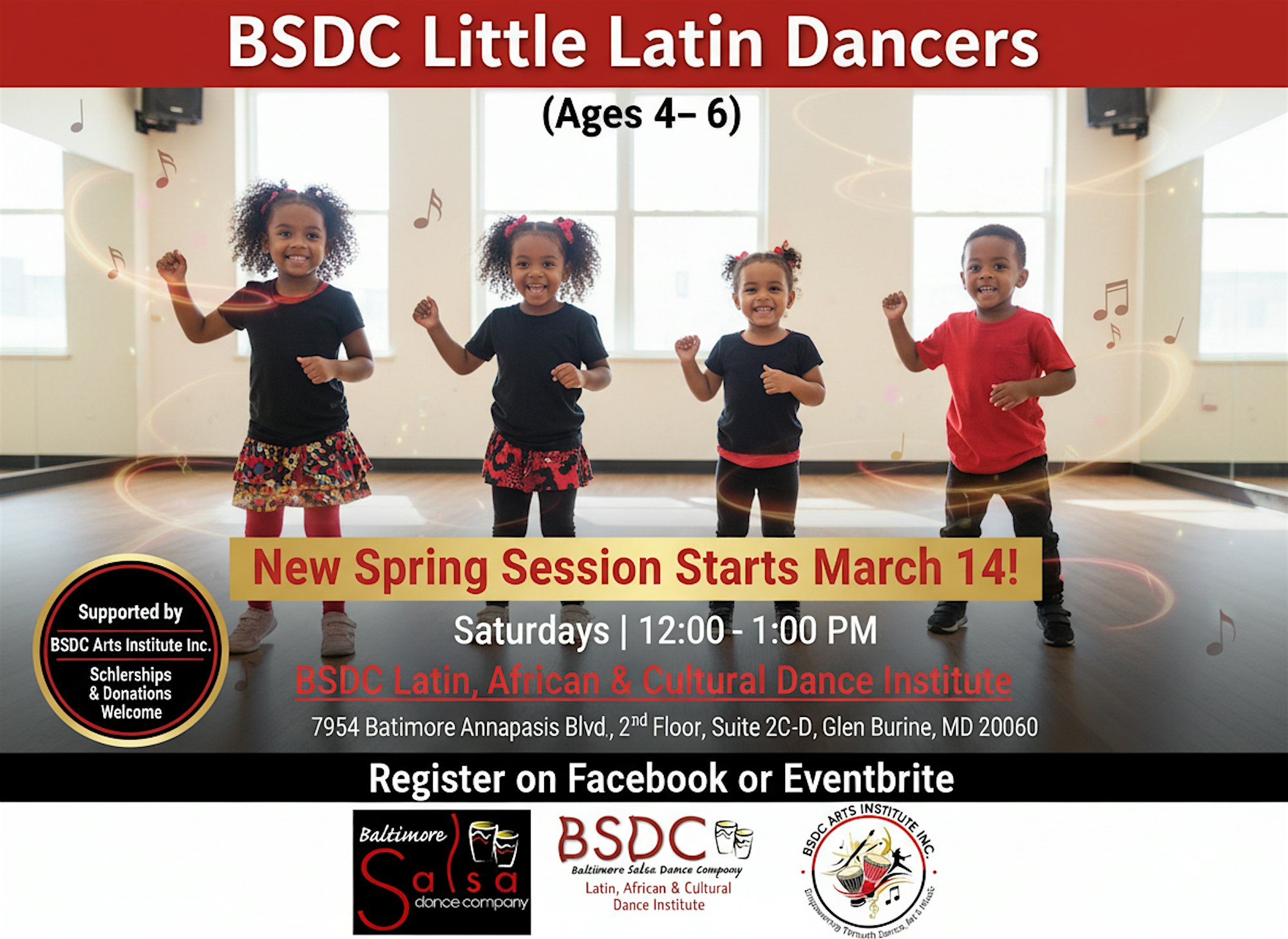 BSDC Little Latin Dancers (ages 4 to 6) now enrolling!