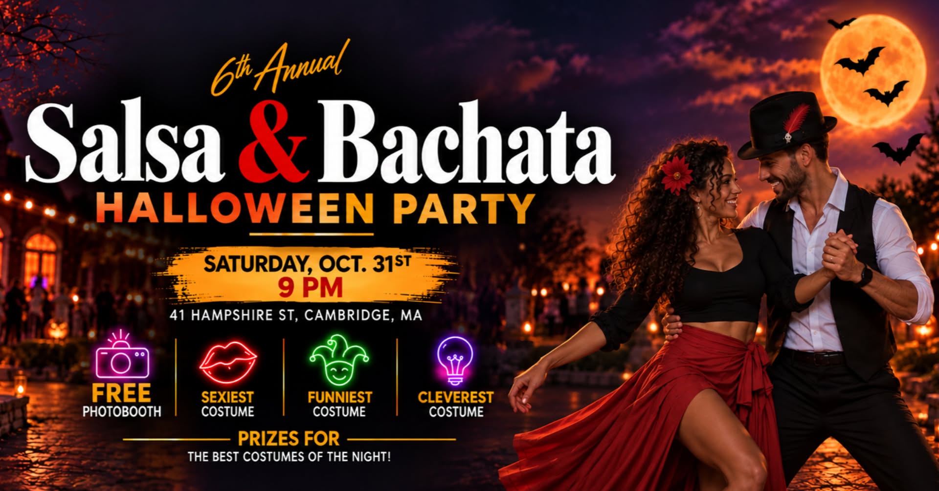 6th Annual Salsa & Bachata Halloween Party, (With Free Photobooth)