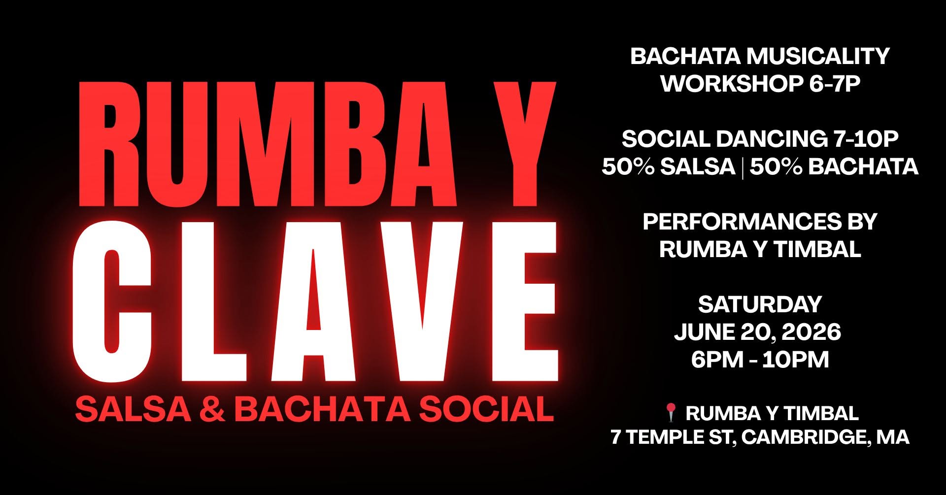 Rumba y Clave: Salsa & Bachata Social (Opening Night)