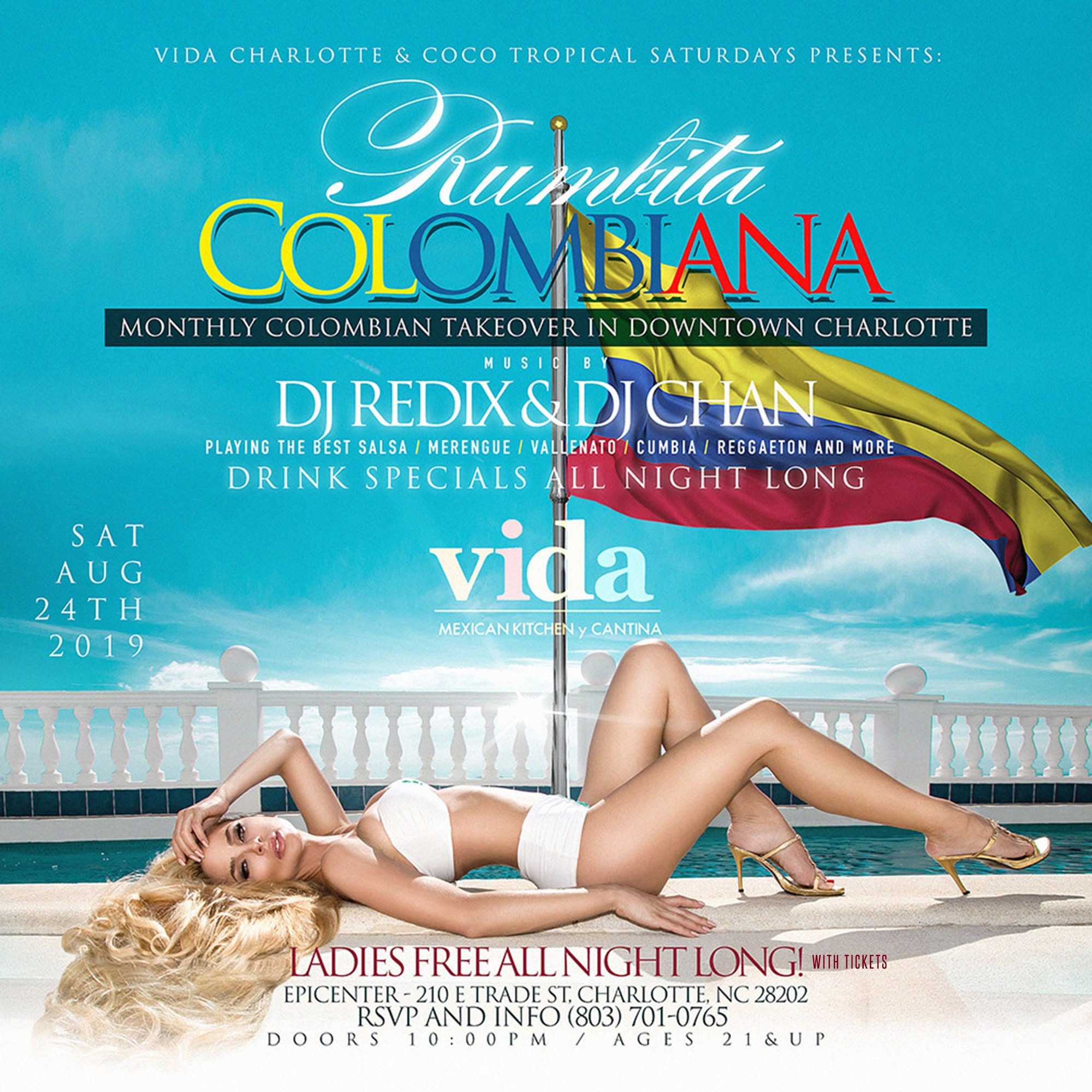 Rumbita Colombiana Coco Tropical Saturdays Downtown Charlotte