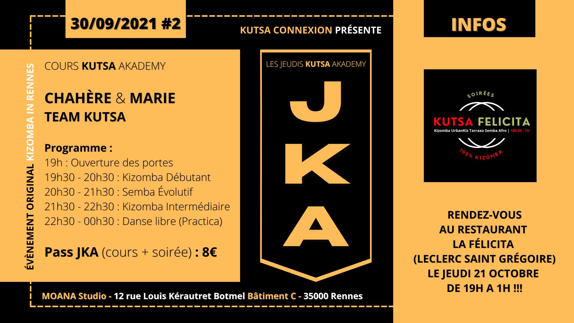 JKA - Les Jeudis KUTSA Akademy 100% Kizomba