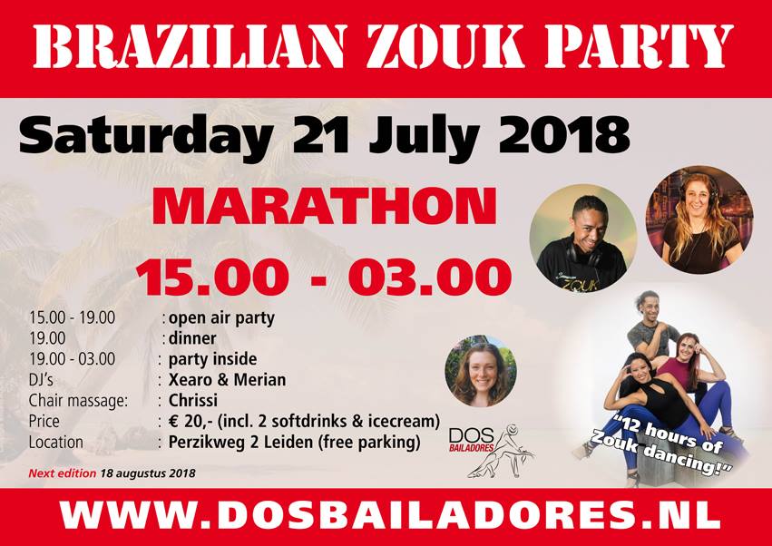 Brazilian Zouk Dos Marathon (12 hours!) with DJ Xearo & Merian